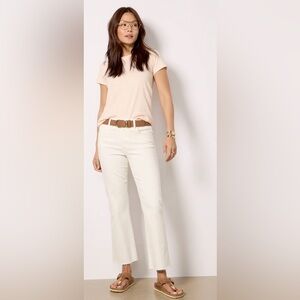 Kut from the Kloth Cream Ankle Cropped Jeans